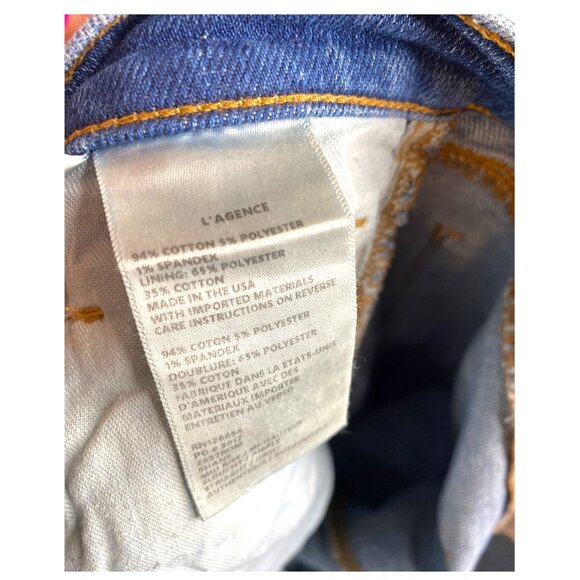 L’Agence Women’s Mid Rise Slouchy Straight Shane Jeans size 24 - Picture 4 of 6